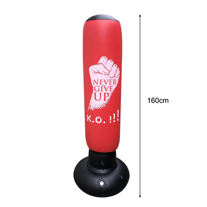 Inflatable PVC Punching Bag - Kids & Adult Fitness Training Boxing Column with Pressure Base