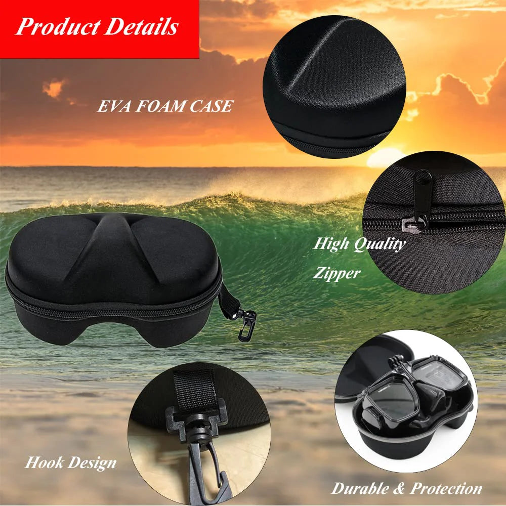 Portable Swimming Goggles Storage Case - Protective Container for Diving Masks & Snorkel Gear