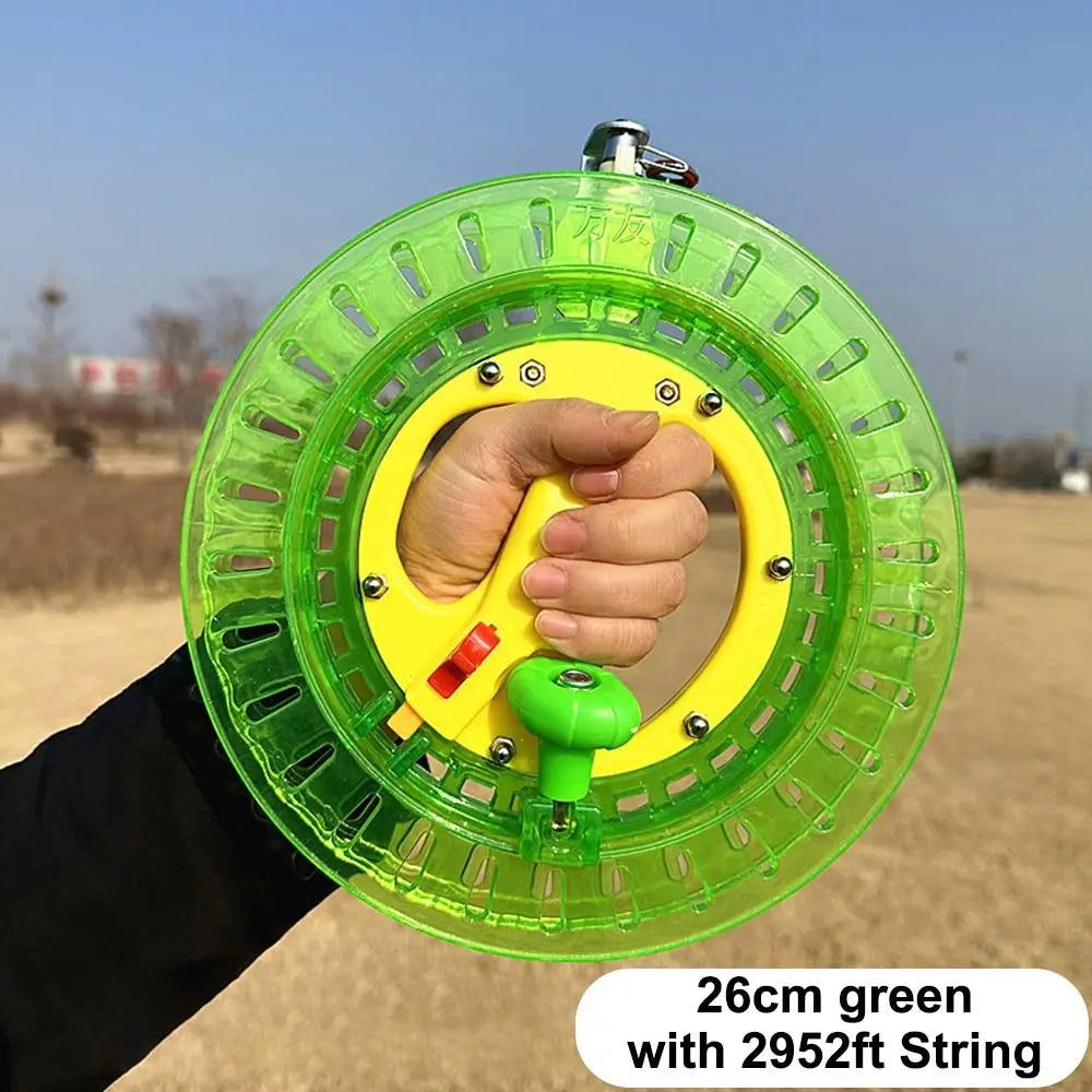 Premium PET Kite Line Winder with Lock - Fire Wheel String Spool - 18/20/22/26cm - Flying Kite Reel with String