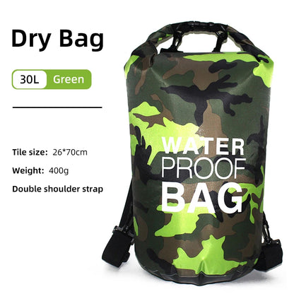 Waterproof Dry Bag Backpack - 30L/15L with Wet Separation Pocket for Kayaking, Boating, Swimming & Outdoor Sports