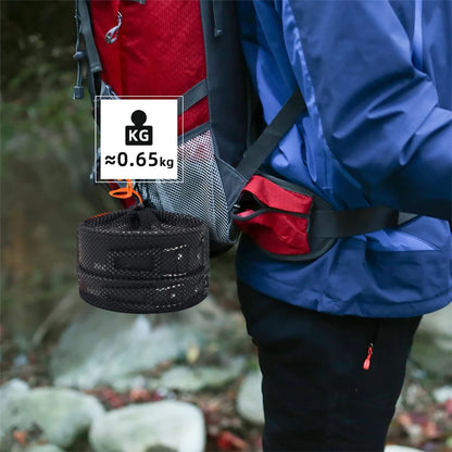 PACOONE Portable Camping Cookware Set - Complete Outdoor Cooking Kit with Pot, Kettle, Pan & Tableware for Hiking and Picnic