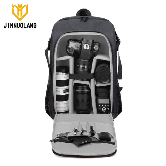 Waterproof Camera Backpack - Oxford Cloth Photography Bag for Outdoor DSLR Use