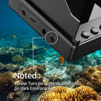 Handheld Fish Finder with 4.3 Inch 1080P LCD Display - Portable Underwater Fishing Camera with 120° View and Night Vision