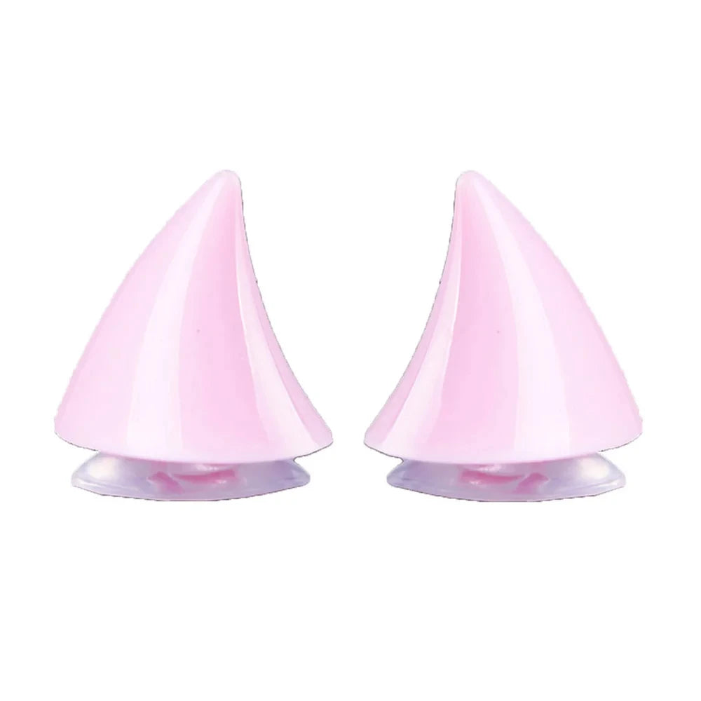 Motorcycle Helmet Horn Decoration - 2 Pack Rubber Corner Horns for Full Face Motocross & Off-Road Helmets