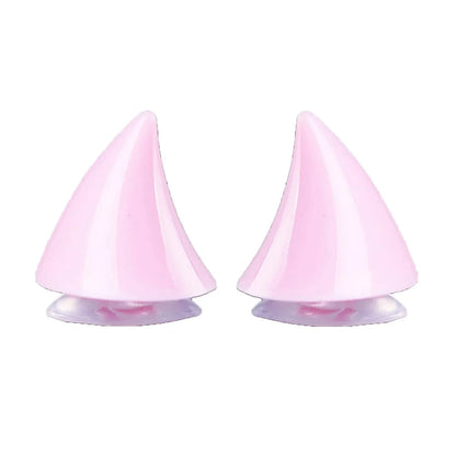 Motorcycle Helmet Horn Decoration - 2 Pack Rubber Corner Horns for Full Face Motocross & Off-Road Helmets