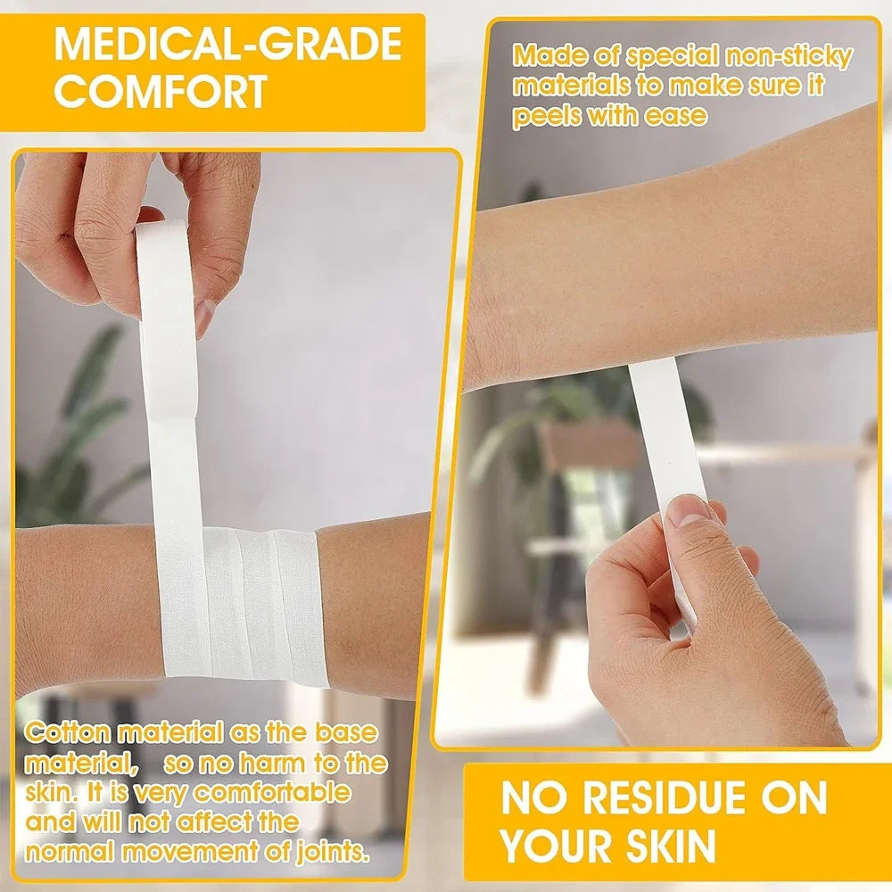 Athletic Finger Tape - Skin-Friendly Sports Protection Wrap for Baseball, Lacrosse & Gymnastics (1/2/3 Roll Options)