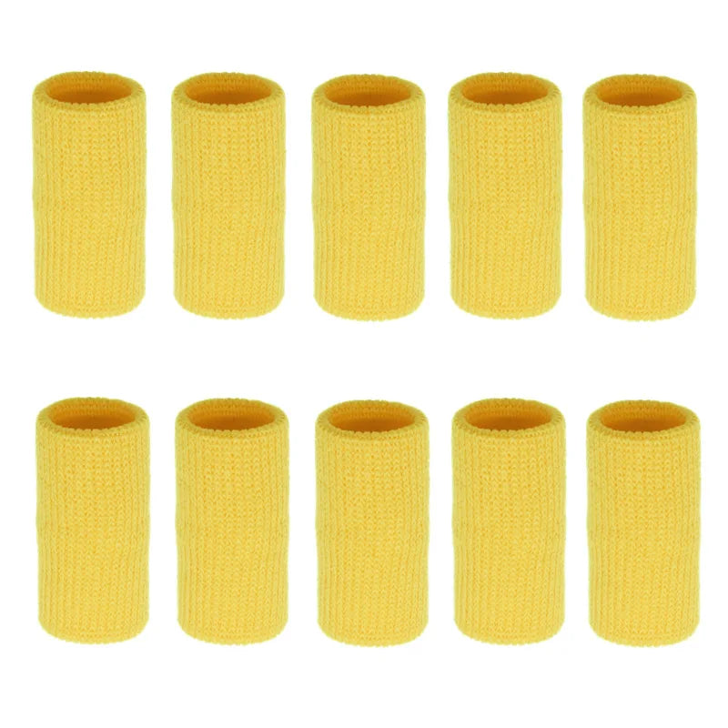 Athletic Finger Support Sleeves - 10 Pack Compression Guards for Basketball, Volleyball, Gym & Sports