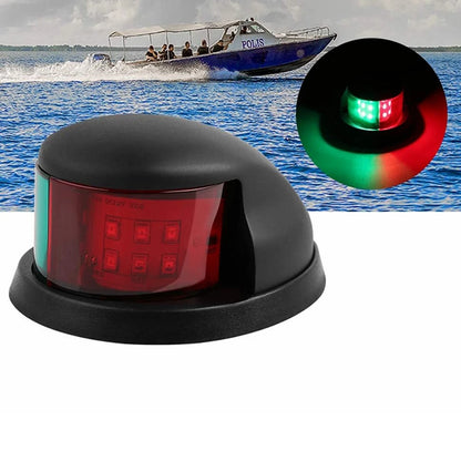Marine LED Navigation Light - 12V Waterproof Red/Green Bow Light for Boats & Yachts