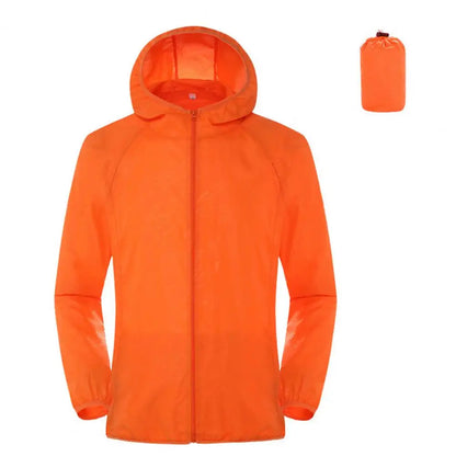 Ultra-Light Waterproof Sun Protection Jacket - Portable Foldable Hooded Windbreaker with UV Protection for Camping & Hiking