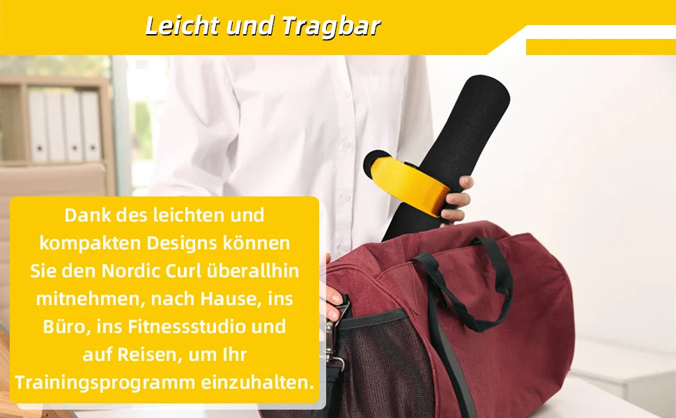 Nordic Hamstring Curl Strap, Suitable for Leg, Abdomen, and Back Training, Portable, Sports Fitness Accessories