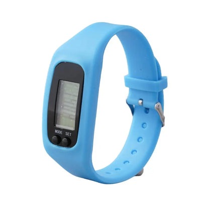 Digital LED Pedometer Watch - Silicone Sport Bracelet with Step Counter and Calorie Tracker