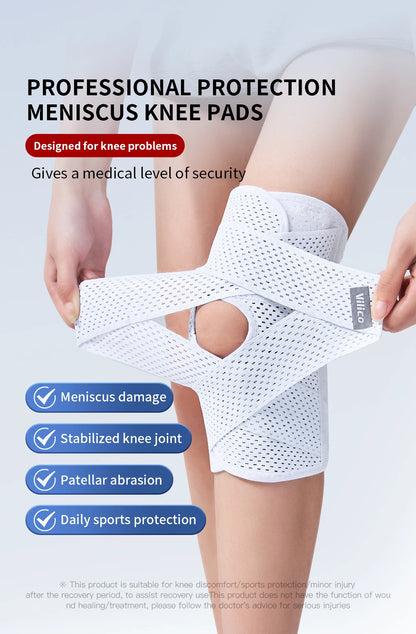 Pressurized Elastic Knee Support - Nylon Compression Knee Brace for Arthritis, Joint Protection & Sports (Men & Women)