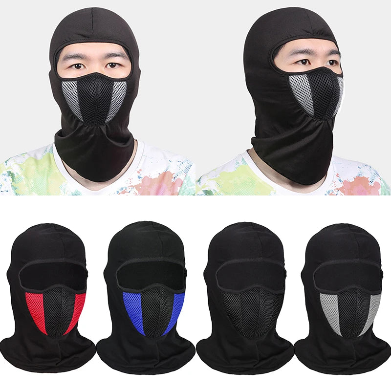 Breathable Motorcycle Balaclava - Full Face Mask with Neck Hood for Motocross & Motorbike Riding