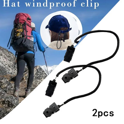 Wind-Proof Hat Clip Retainer Set - 2-Pack for Golf, Fishing & Outdoor Sports