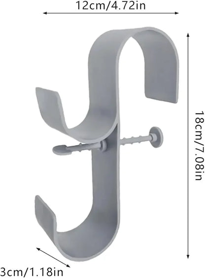 Adjustable Pool Pole Hooks - 2/3-Hook Swimming Pool Equipment Hanger for Telescopic Skimmer Poles and Pool Accessories
