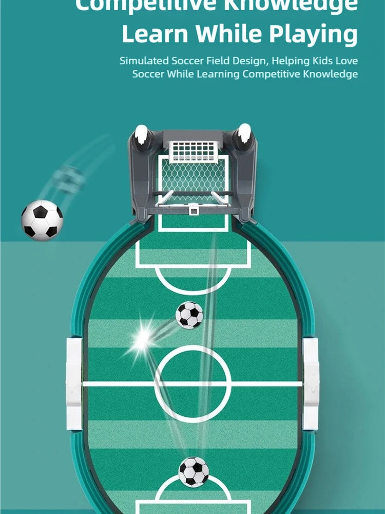 Mini Tabletop Soccer Game - Portable Desktop Foosball for Family & Friends