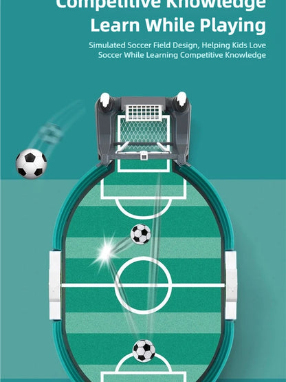 Mini Tabletop Soccer Game - Portable Desktop Foosball for Family & Friends