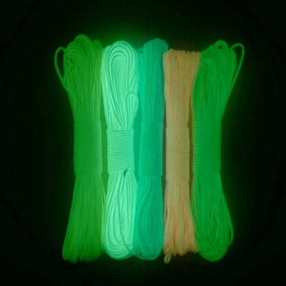 Tactical Glow-in-Dark Paracord - 550lb 9-Core 4mm Nylon Survival Rope for Camping & Outdoor Adventures