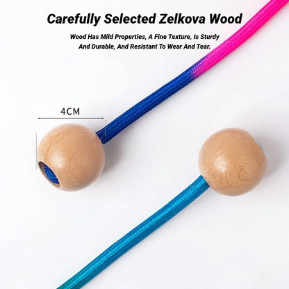 Rainbow Group Jump Rope 5M - Long Speed Skipping Rope with Anti-Slip Handles for Students, School & Outdoor Sports