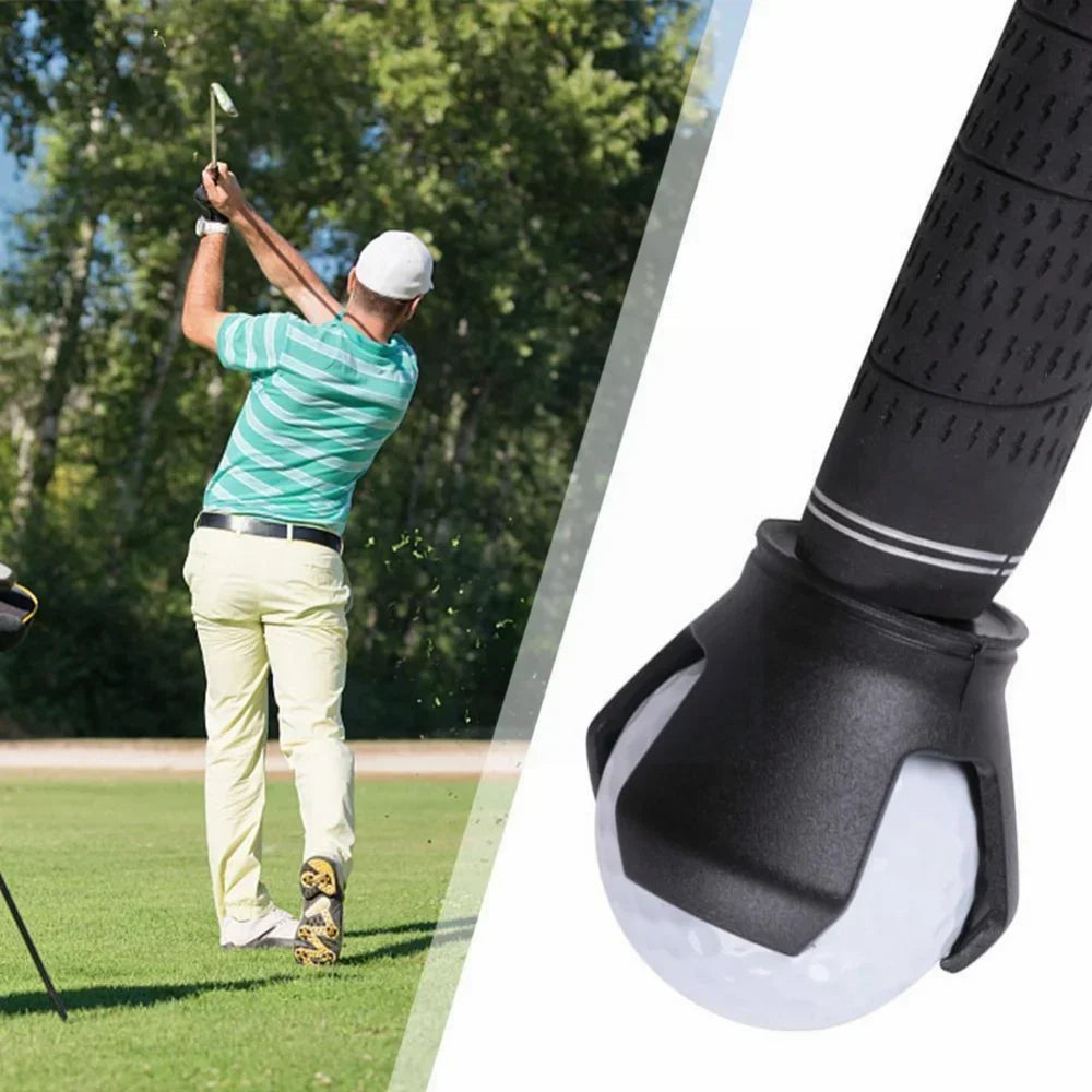 Golf Ball Picker Clamp - Rubber & Zinc Alloy Ball Pick-Up Tool for Training & Practice Accessories