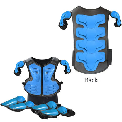 Youth Body Protection Armor Vest for Kids 1-1.7M - Motocross, Skiing & Skating Protective Gear