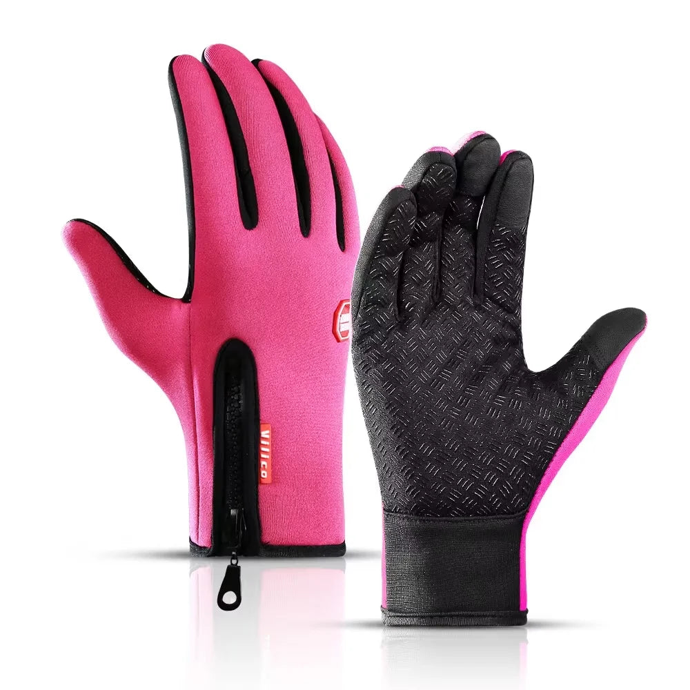 Winter Cycling Gloves - Windproof Cold Proof Full Finger Outdoor Waterproof Bicycle Motorcycle Riding Mitten
