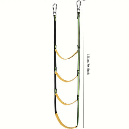 Portable Nylon Boat Rope Ladder - 3/4/5 Step Auxiliary Boarding Ladder for Marine & Water Sports