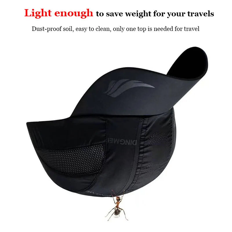Quick-Dry Mesh Baseball Cap - Sports Running & Golf Hat - Breathable Snapback for Men & Women
