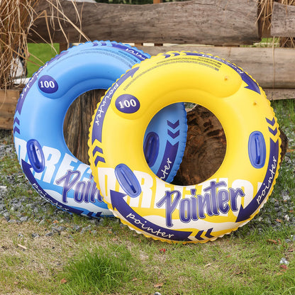Adult Double Balloon Swimming Ring - Inflatable Pool Float Beach Toy with Inner Tube Design