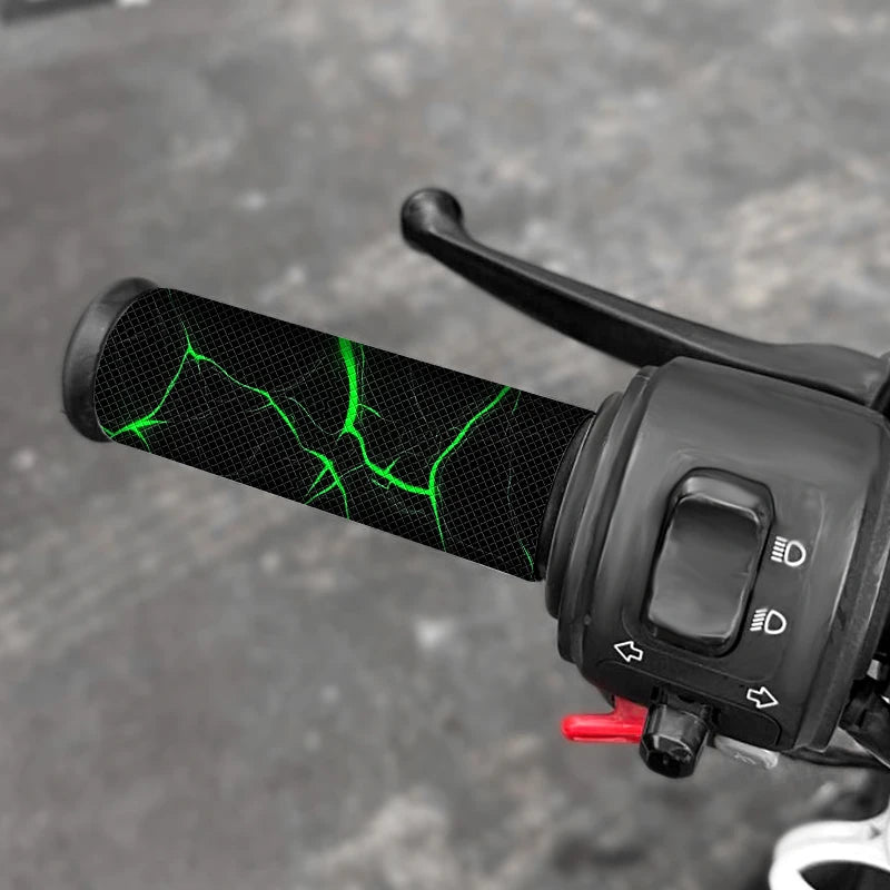 Diamond Pattern Anti-Slip Grip Stickers - Waterproof Motorcycle, E-Bike & Scooter Handle Grips (2 Pack)