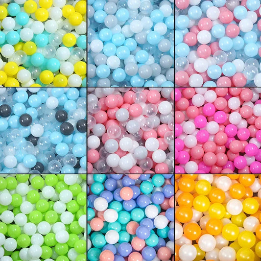 Colorful Ocean Ball Pit Balls - Eco-Friendly Non-Toxic Plastic Play Balls 5.5cm (50pcs Love & Star Shapes)