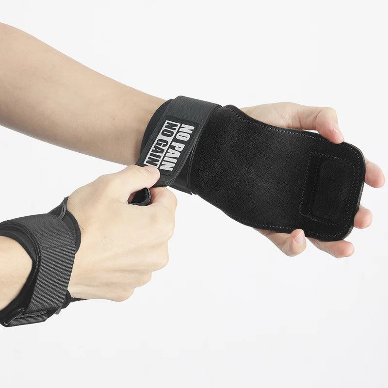 Premium Cowhide Gym Grips - Anti-Slip Palm Protection - Weightlifting, Fitness, Pull-Up, CrossFit Workout Equipment