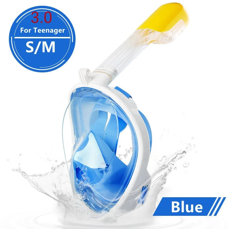 Full Face Diving & Snorkeling Mask – Anti-Fog, Waterproof | Adults & Kids