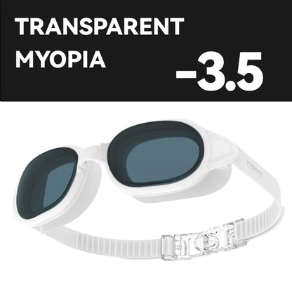 Prescription Swimming Goggles with Anti-Fog UV Protection - Myopia Diopter Swim Eyewear