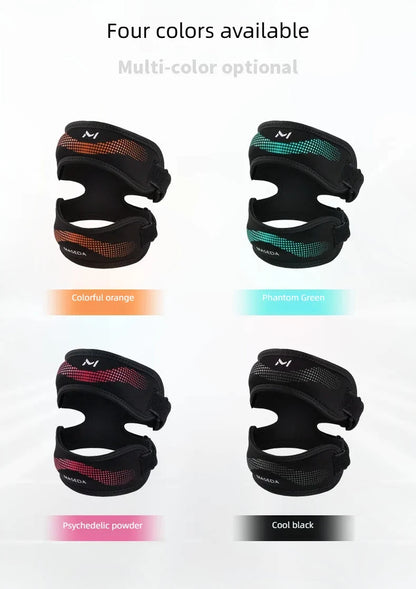 Upgraded Sports Knee Pads - Double Patella Straps, Anti-Slip Silicone, Adjustable & Shock-Absorbing