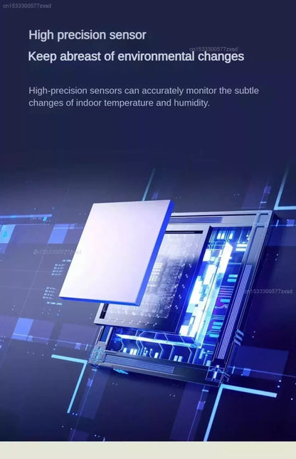 Mini Digital Thermometer Hygrometer with Clock – HD Weather Station for Training Spaces