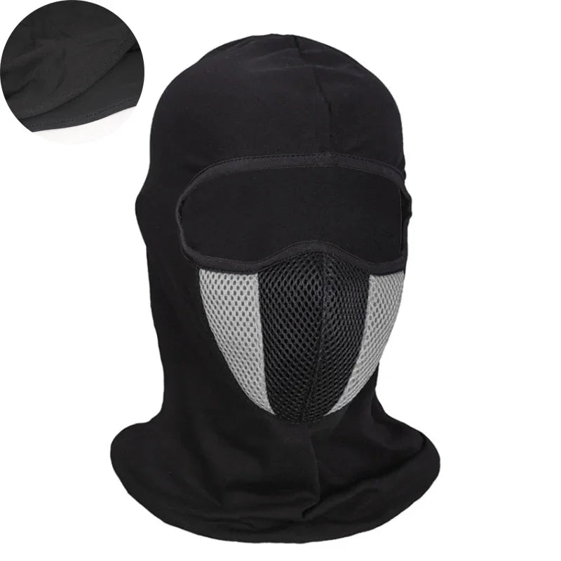 Breathable Motorcycle Balaclava - Full Face Mask with Neck Hood for Motocross & Motorbike Riding