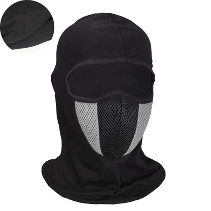 Breathable Motorcycle Balaclava - Full Face Mask with Neck Hood for Motocross & Motorbike Riding