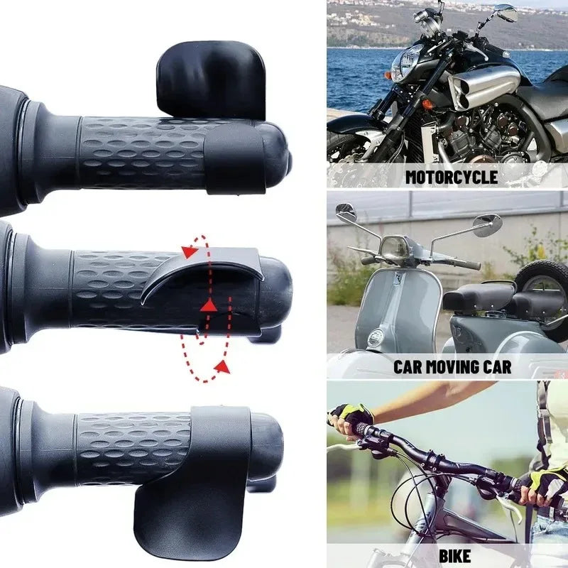 Motorcycle Throttle Assist Grip - Universal Non-Slip Handlebar Hand Rest Control Booster