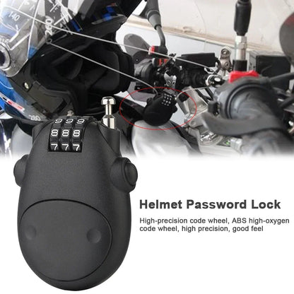 Motorcycle Helmet Lock - Steel Cable Code Lock with Telescopic Wire Rope for Suitcase, Car & Sled