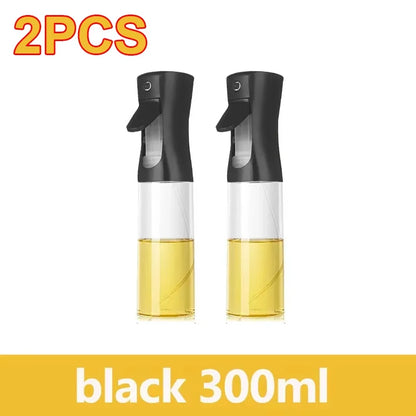 Multi-Size Oil Spray Bottle Set (200ml/300ml/500ml) - BBQ Cooking Olive Oil Sprayer for Kitchen Baking, Empty Refillable Vinegar Bottle with Oil Brush