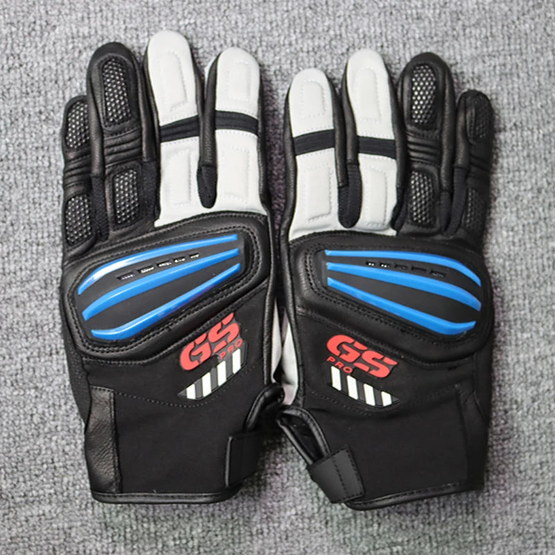 BMW Rally GS Motorcycle Racing Gloves - Touch Screen Off-Road Motocross Gloves