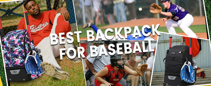 Youth Baseball Softball Backpack - Large Capacity Equipment Bag with Shoe Compartment