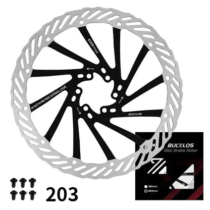 Ultralight Hydraulic Disc Brake Rotor 160/180/203mm - Mountain & Road Bike Compatible with Free Mounting Bolts