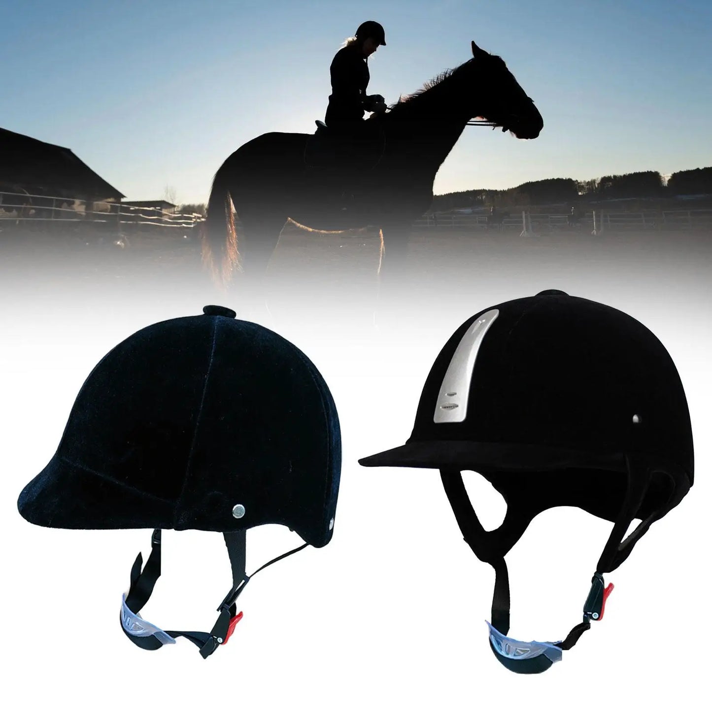 Professional Equestrian Riding Helmet - Adjustable ABS Safety Cap for Horse Riding - Lightweight Protective Gear for Men & Women