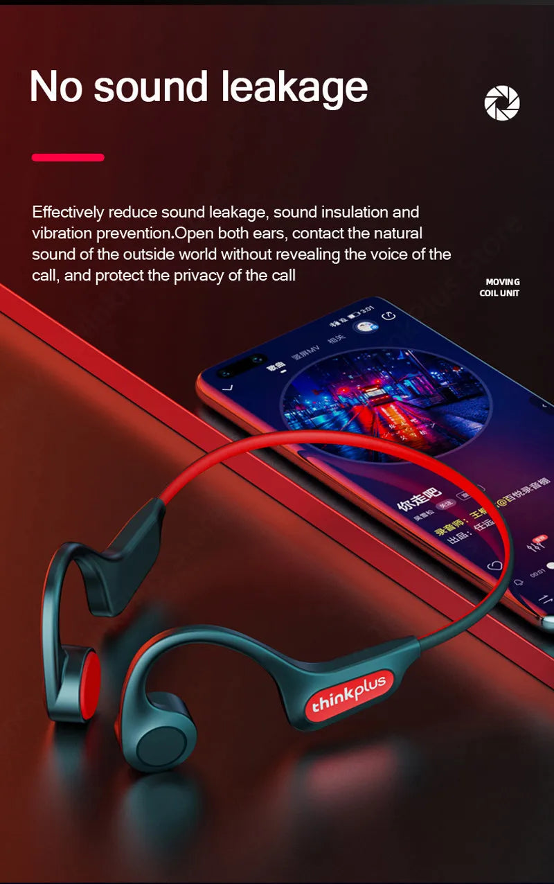 Bone Conduction Wireless Headphones - Bluetooth 5.1 HiFi Sport Earphones with Low Latency