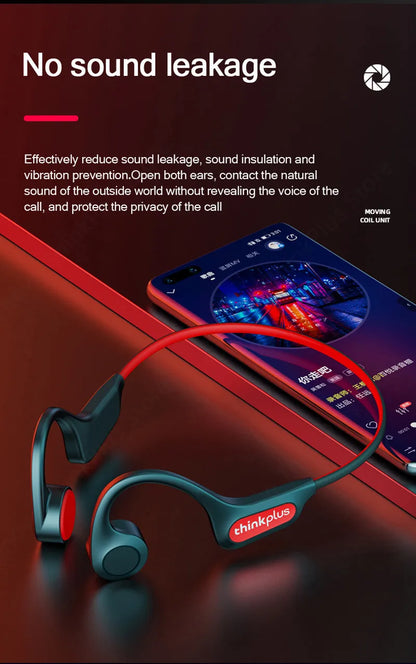Bone Conduction Wireless Headphones - Bluetooth 5.1 HiFi Sport Earphones with Low Latency
