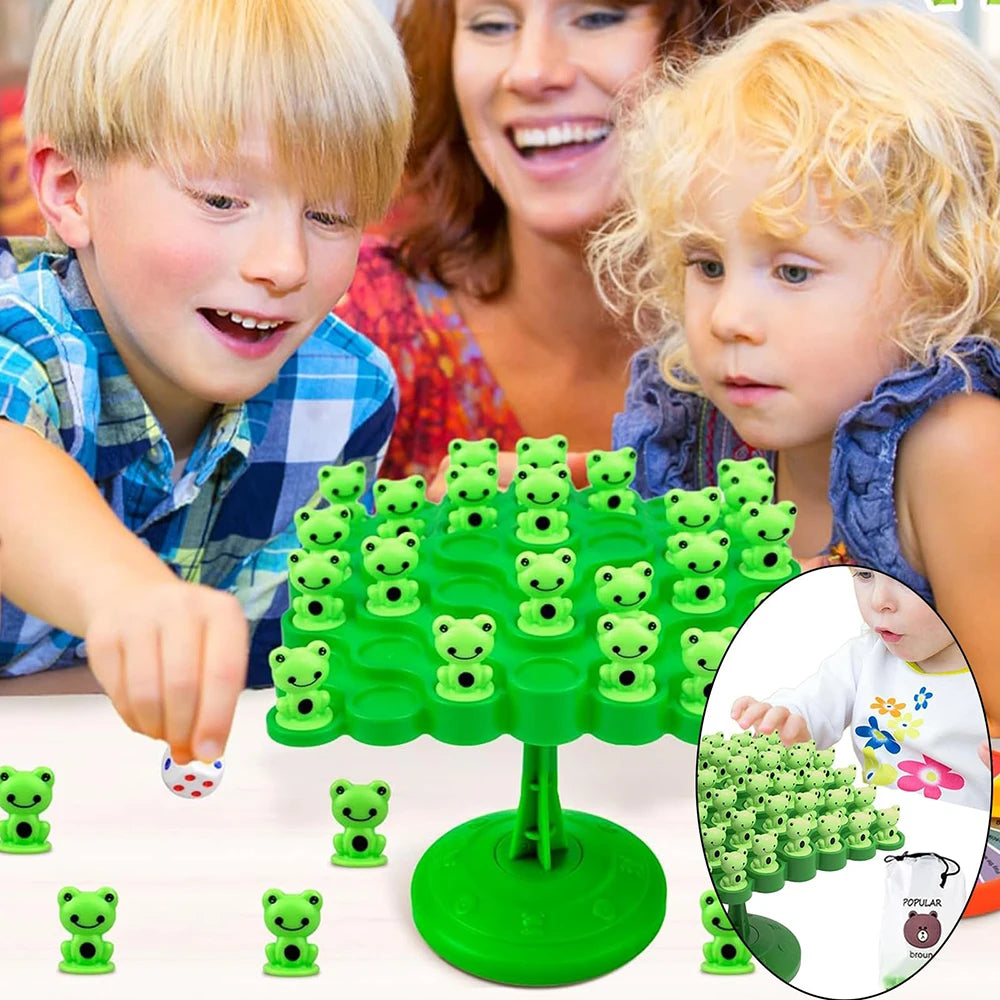 Frog Balance Tree Montessori Math Game - Parent-Child Interactive Tabletop Balancing Toy Gift for Children