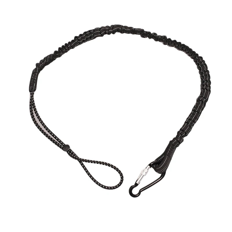 Anti-Fall Safety Lanyard with Carabiner Hook - Bungee Tether Tool Rope for Climbing, Aerial Work & Working at Heights Accessories