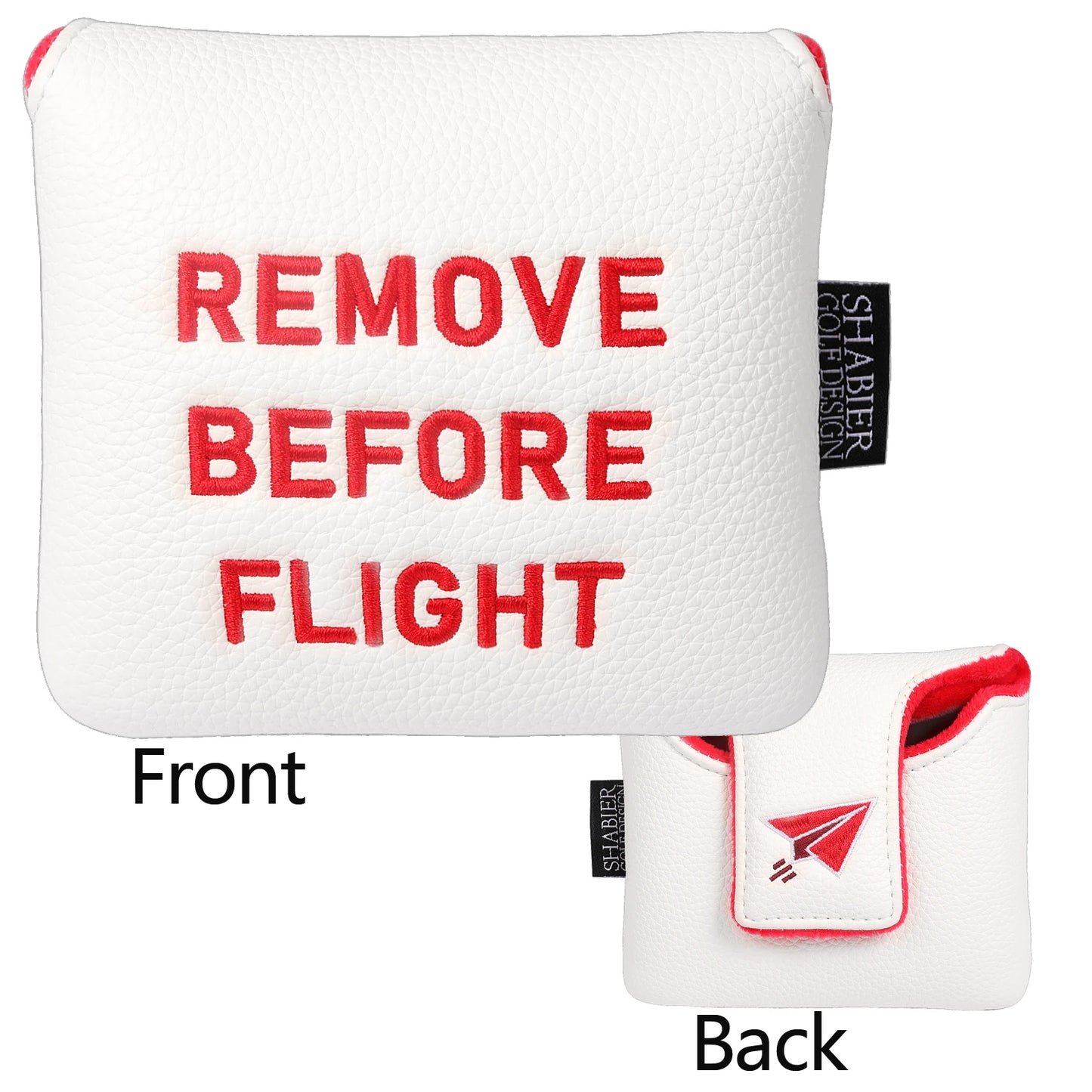 "Remove Before Flight" Golf Club Headcover - Premium Synthetic Leather Protection for Driver, Putter & Woods
